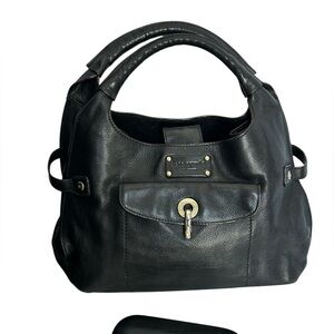 Kate Spade New York Handbag Satchel Black Pebble Leather